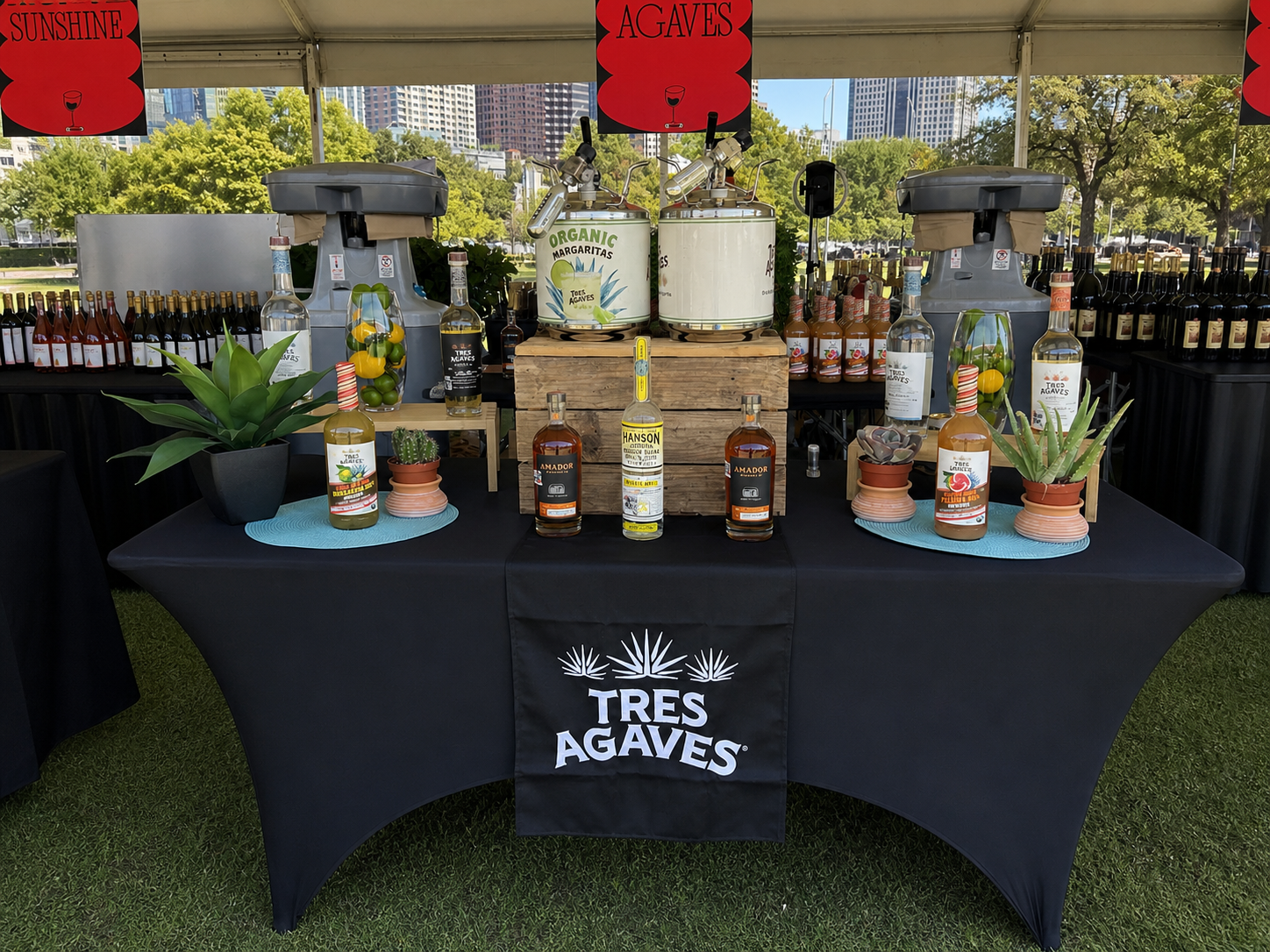 Tres Agaves brand activation bar setup at Austin Food & Wine Festival